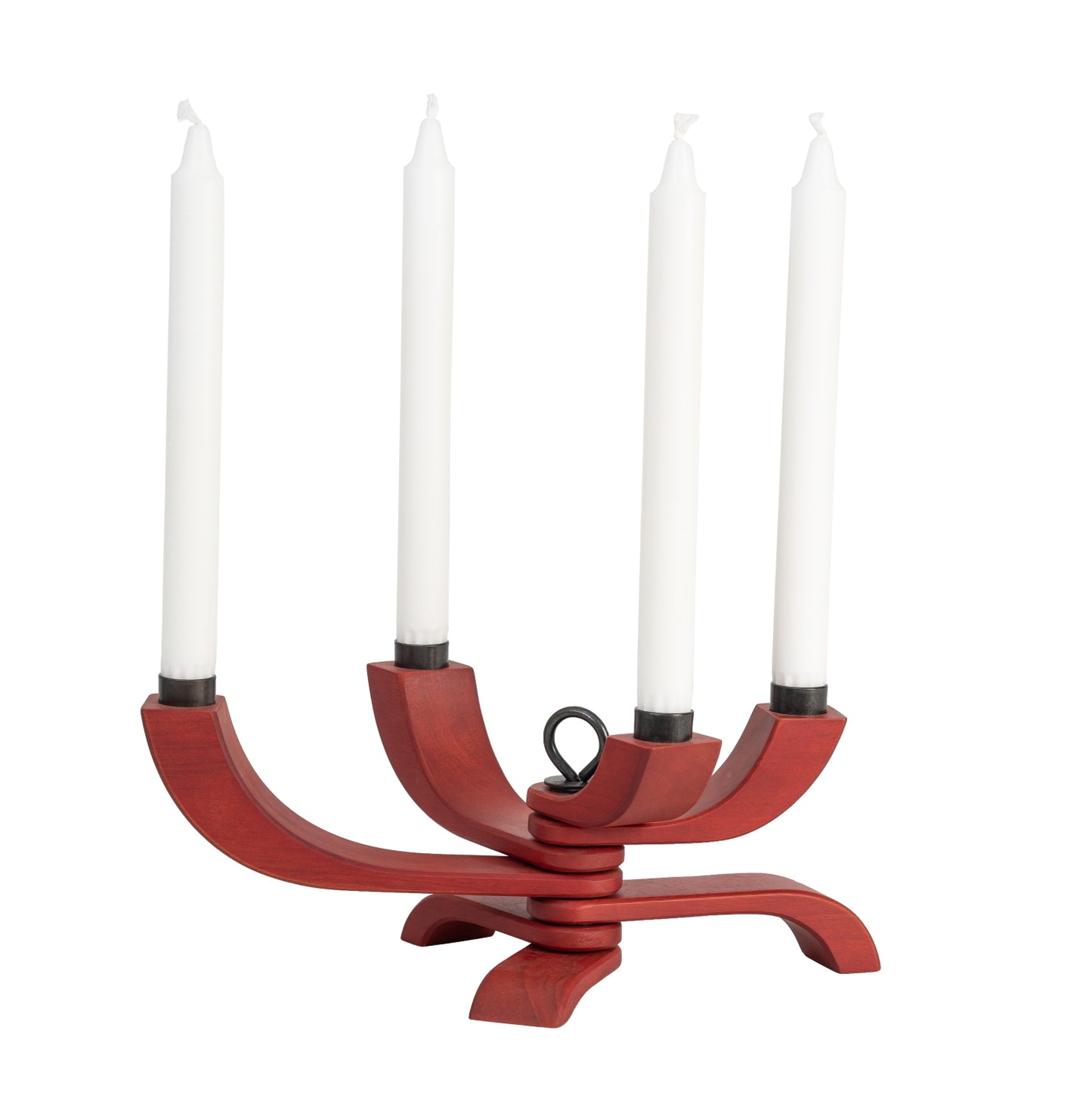 Nordic Light Candle Holder 4 red