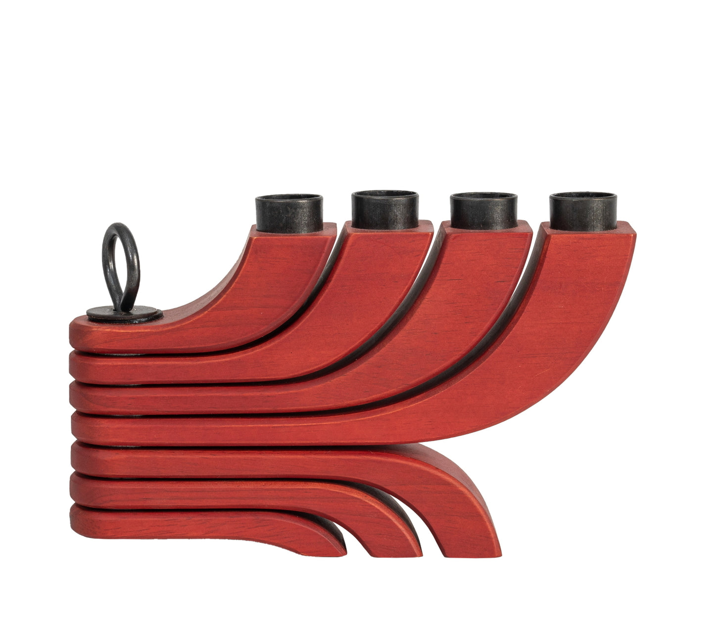 Nordic Light Candle Holder 4 red