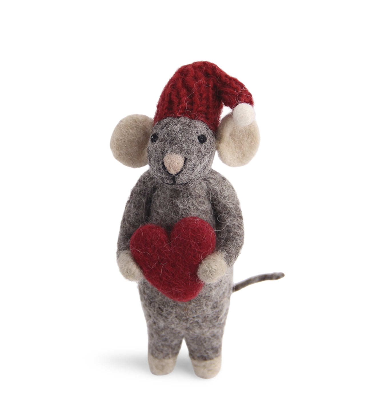 Grey Mouse with Heart