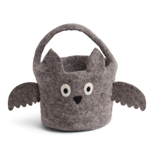 Gry & Sif Owl Felted Basket grey