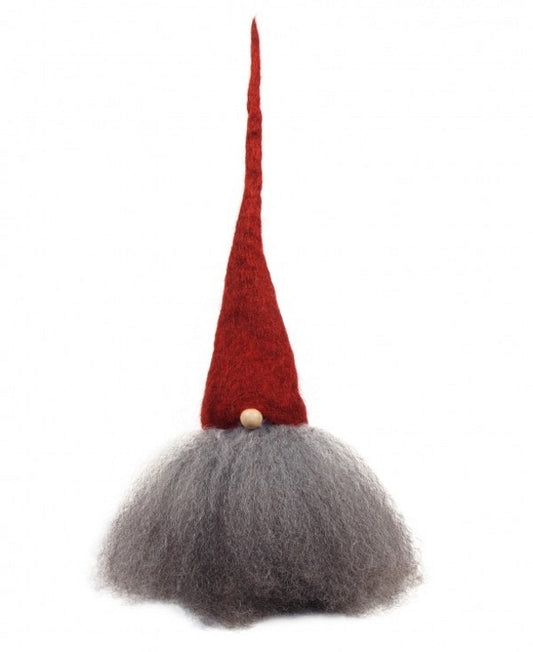 Santa Lrg red hat grey beard