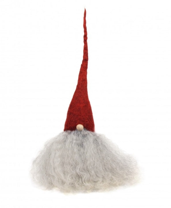 Santa Lrg red hat grey beard