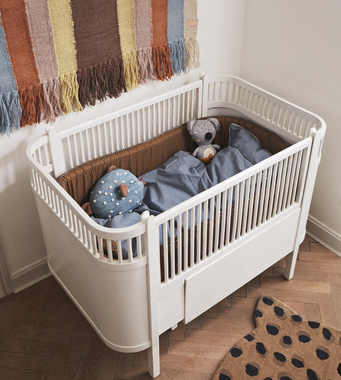 OYOY Haikan Baby Cot Bumper Blue