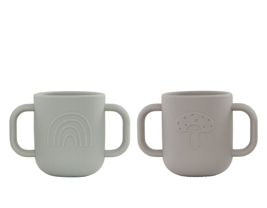 OYOY Kappu Cup 2pc clay-pale mint