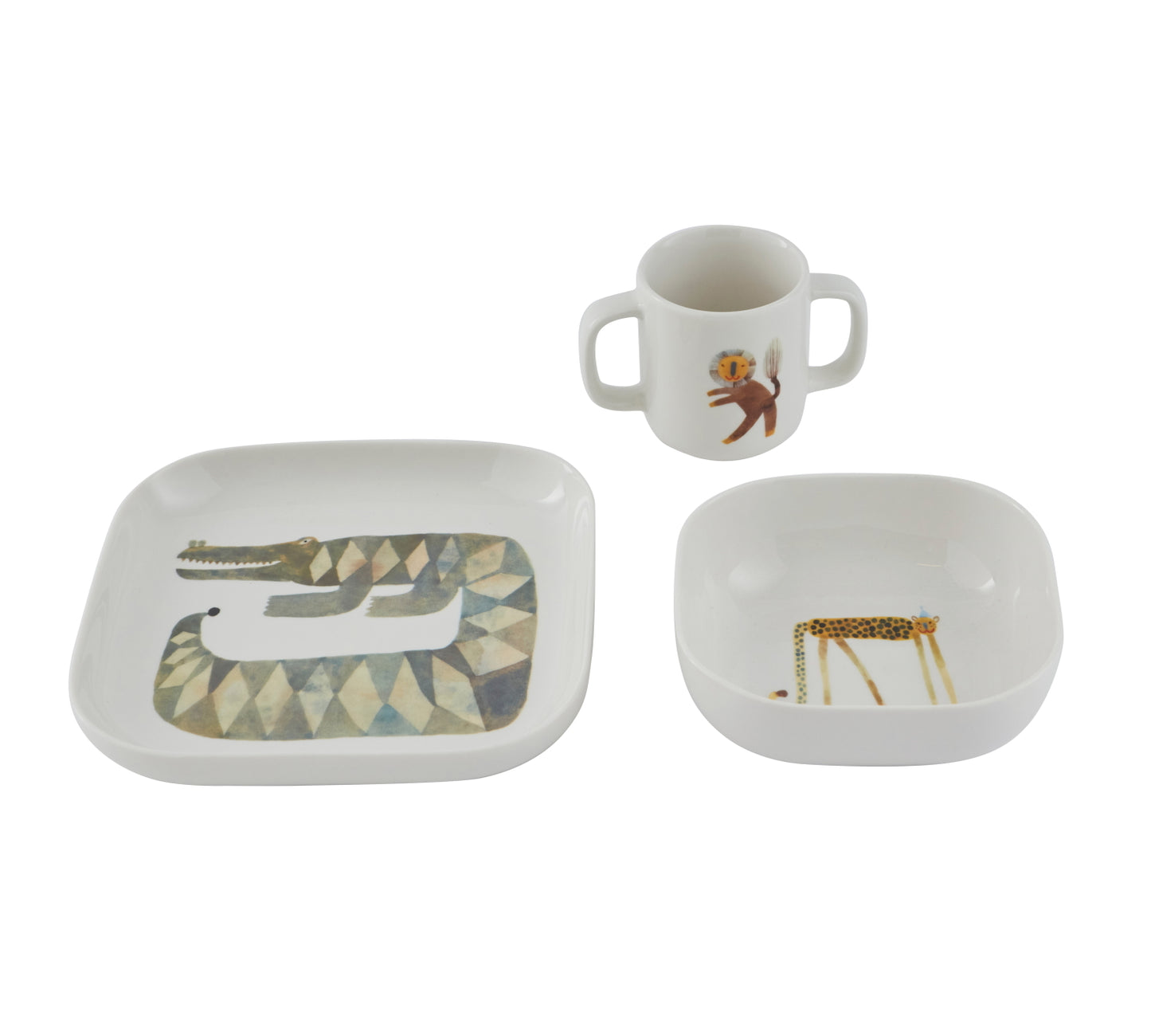 Moira Crocodile Porcelain Kids Tableware Set