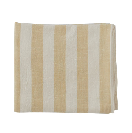 Striped Tablecloth 260x140 Vanilla