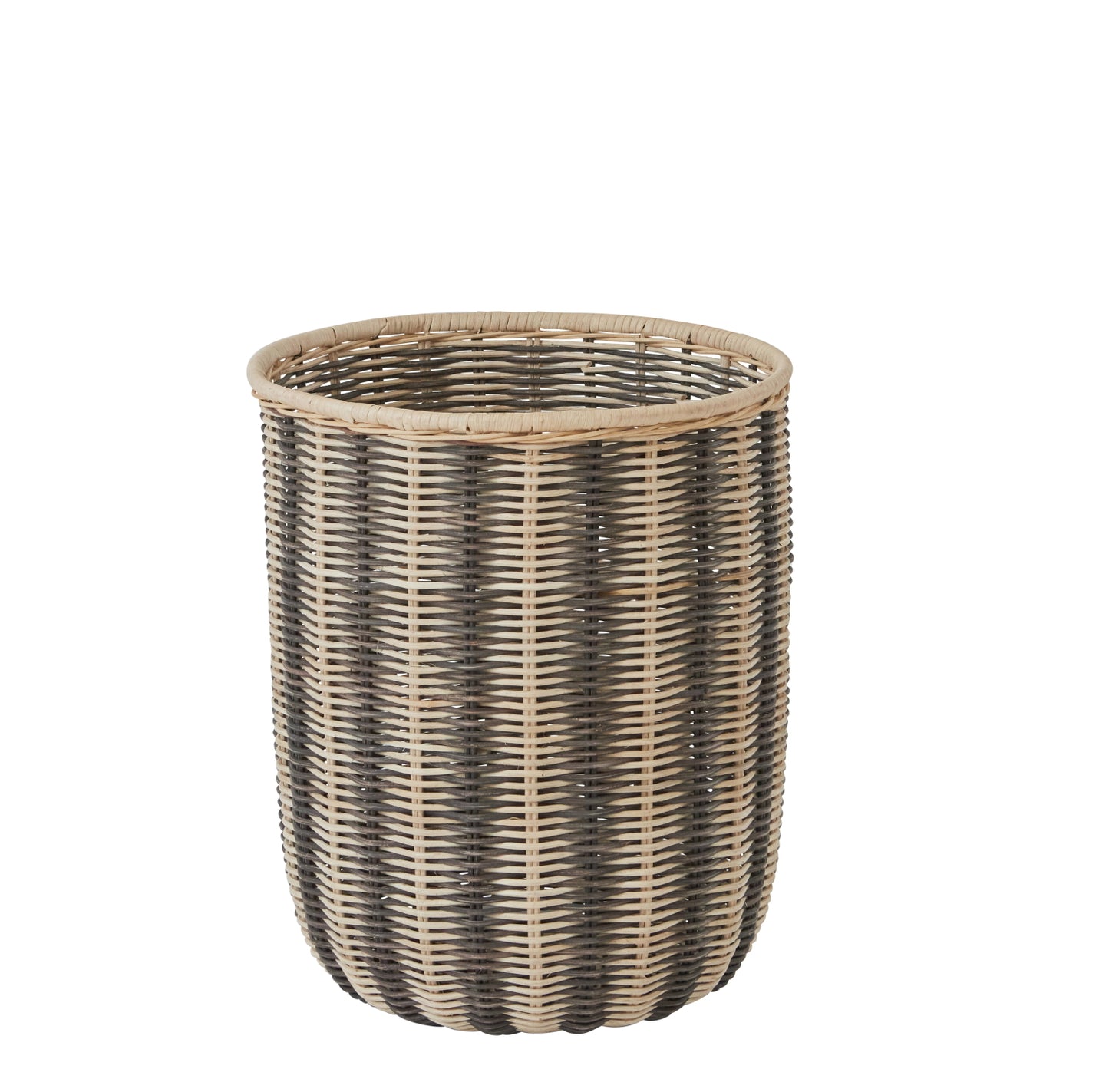 Striped Storage Basket Black