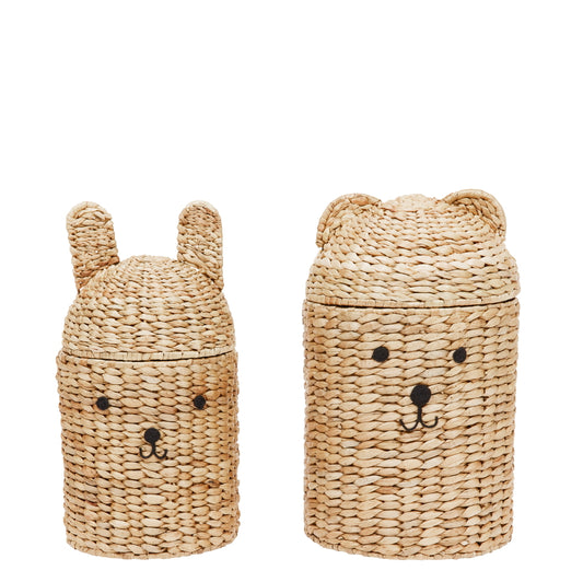 OYOY Bear & Rabbit Storage Basket Set