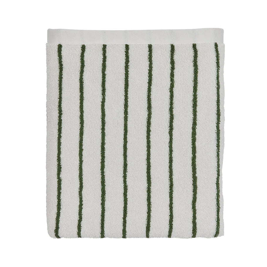 Raita Organic Cotton Hand Towel Offwhite-Green