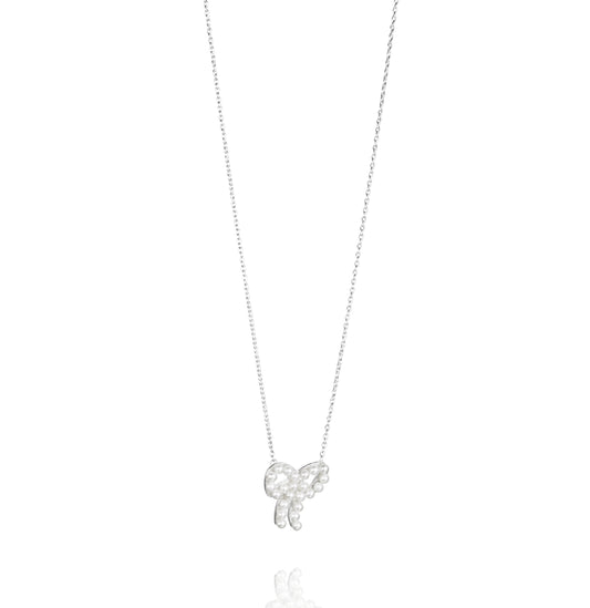Mini Pearls Bow Necklace