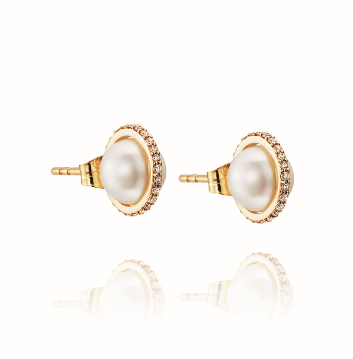Day Pearl & Stars Earrings Gold