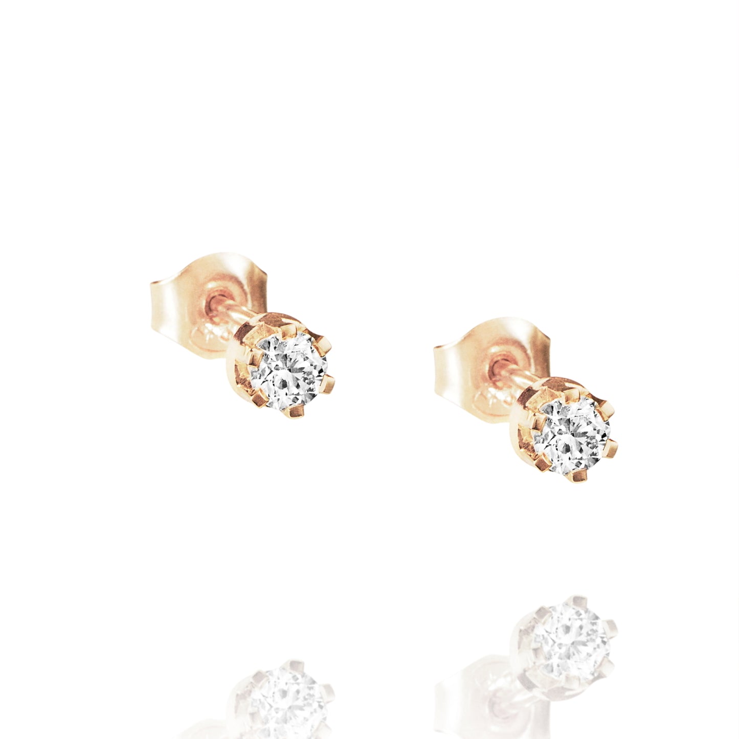 Crown & Stars Earrings Gold 0.38ctw