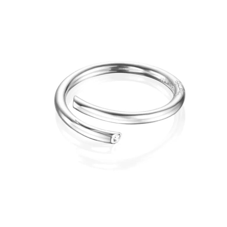 White gold deals hug ring