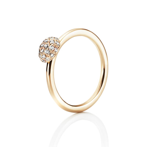 Efva Attling Love Bead Ring Diamonds Gold