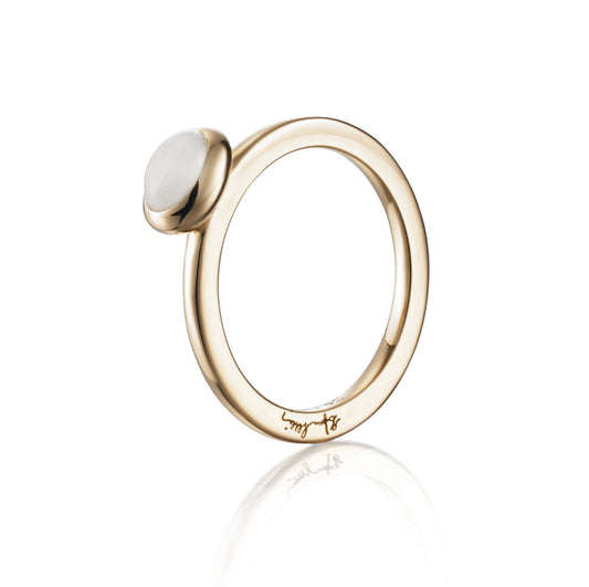 Efva Attling Love Bead Ring Moonstone Gold