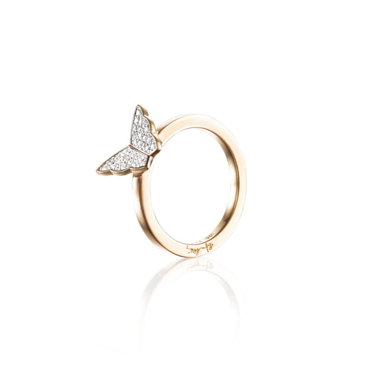 Efva Attling Little Miss Butterfly & Stars Ring Gold