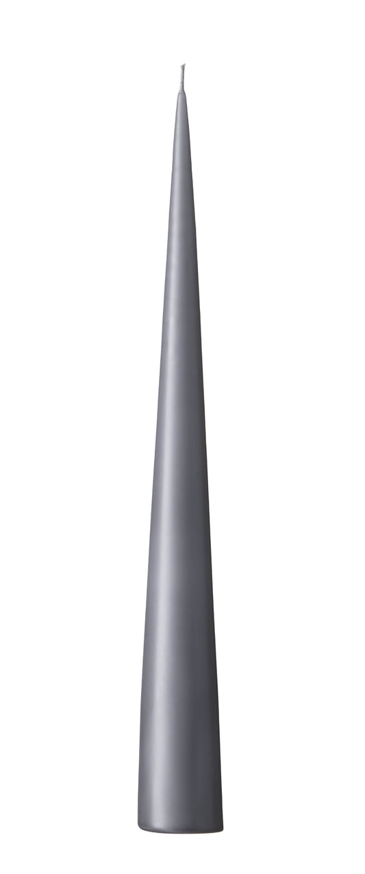 Cone Candle 22cm 13h dark grey
